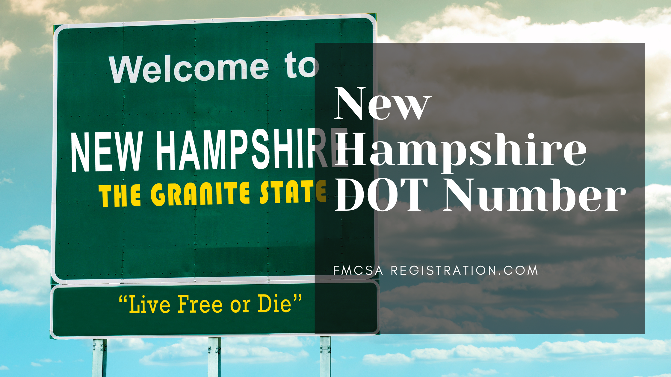 New Hampshire DOT Number product image reference 1